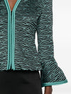 Emporio Armani Wave Pattern Zip-Front Jacket