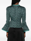 Emporio Armani Wave Pattern Zip-Front Jacket