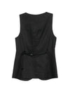 Semicouture Glenna linen vest