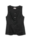 Semicouture Glenna linen vest
