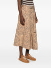 Ganni A-line silhouette Printed cotton skirt