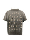Saint Mxxxxxx Distressed Cotton Half-Zip Polo Shirt