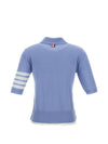Thom Browne T-shirts and Polos LIGHT BLUE
