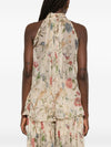 Into The East Printed Silk Top