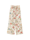 Into The East Printed Linen Trousers