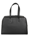 Mizuiro Large Leather Boston Bag