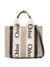 Chloé Chloe Woody Small Linen Tote Bag