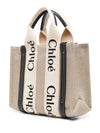 Chloé Chloe Woody Small Linen Tote Bag