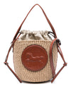 Chloé Chloe Raffia and Leather Bucket Bag