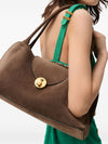 Versace Vivian Medium Suede Shoulder Bag