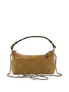 Tory Burch Fleming Quilted Suede Bag