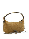 Tory Burch Fleming Quilted Suede Bag