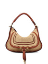 Chloé Marcie small rafia shoulder bag
