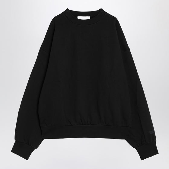 Fear of God Essentials Black fleece cotton sweatshirt with logo