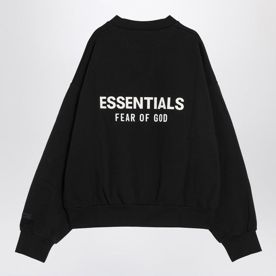 Fear of God Essentials Black fleece cotton sweatshirt with logo