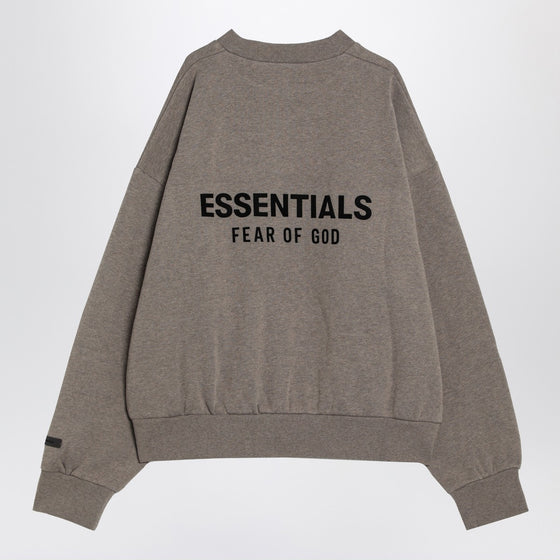 Fear of God Essentials Grey fleece cotton sweatshirt with logo