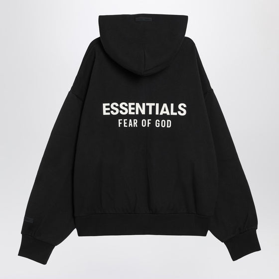 Fear of God Essentials Black fleece cotton sweatshirt with logo
