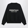Fear of God Essentials Black cotton fleece crewneck sweatshirt