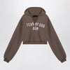 Fear of God Essentials Military green cropped sweatshirt with logo