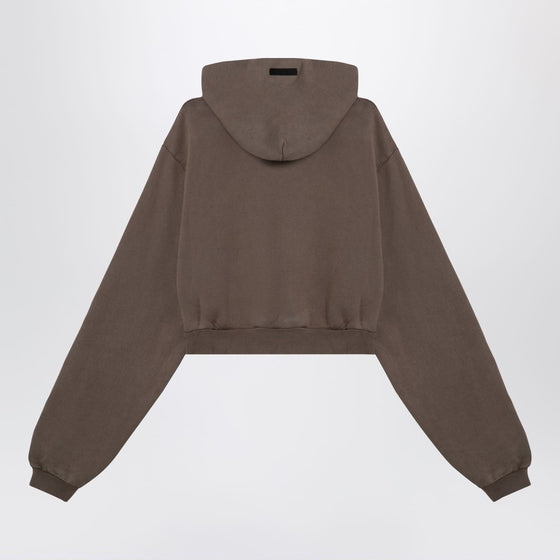 Fear of God Essentials Military green cropped sweatshirt with logo