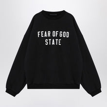  Fear of God Essentials Black sweatshirt with embroidered logo