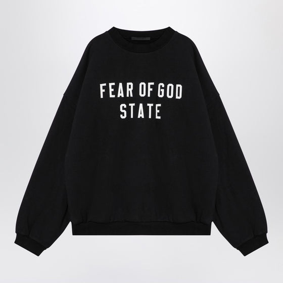 Fear of God Essentials Black sweatshirt with embroidered logo
