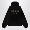 Fear of God Essentials Black hoodie with logo