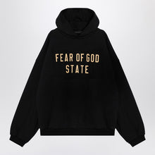  Fear of God Essentials Black hoodie with logo