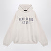 Fear of God Essentials White hoodie with logo