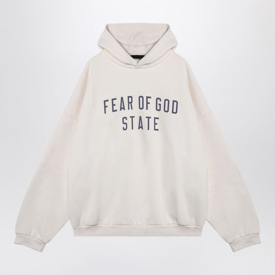 Fear of God Essentials White hoodie with logo