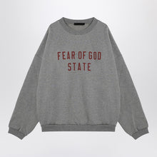  Fear of God Essentials Grey crewneck sweatshirt with logo