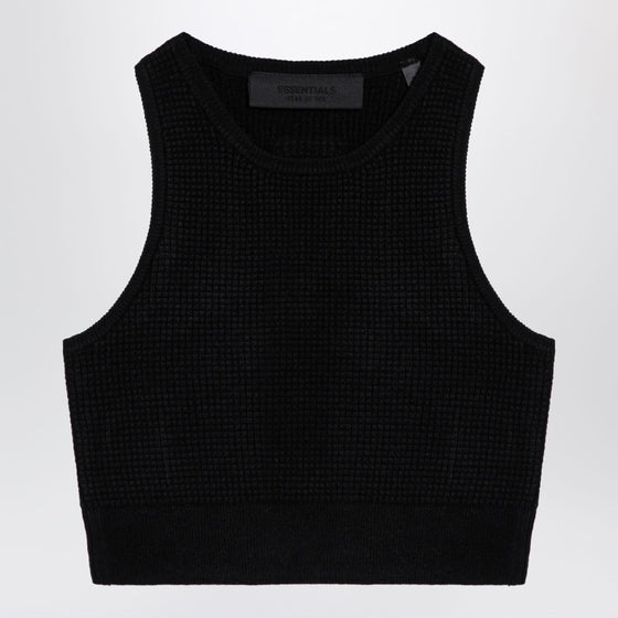 Fear of God Essentials Sporty black honeycomb tank top