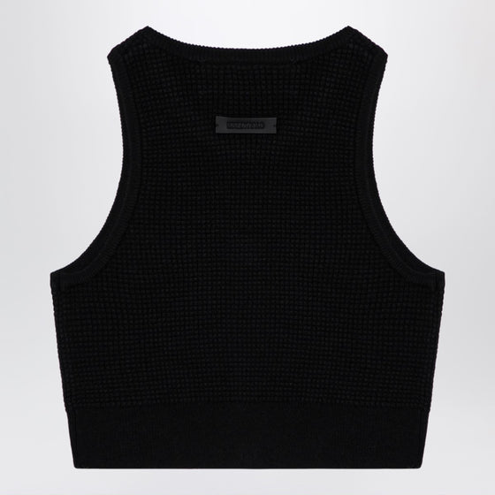 Fear of God Essentials Sporty black honeycomb tank top