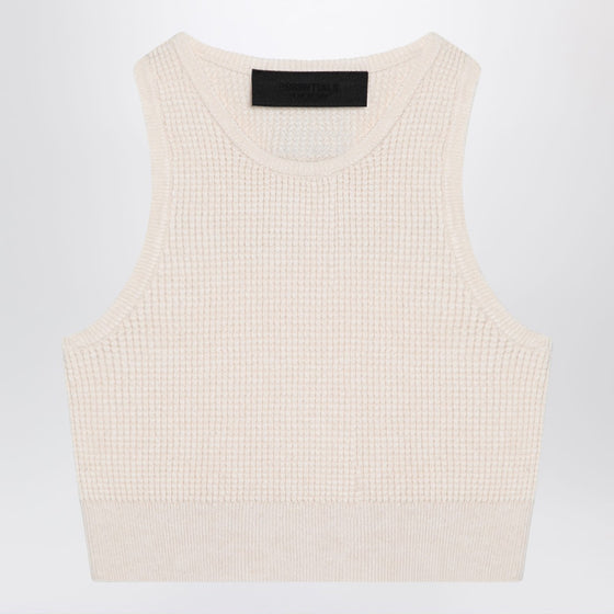 Fear of God Essentials Sporty white honeycomb tank top