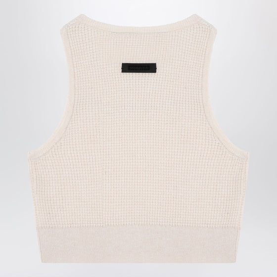 Fear of God Essentials Sporty white honeycomb tank top