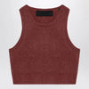 Fear of God Essentials Sporty burgundy honeycomb tank top