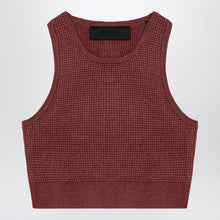  Fear of God Essentials Sporty burgundy honeycomb tank top