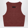 Fear of God Essentials Sporty burgundy honeycomb tank top