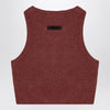 Fear of God Essentials Sporty burgundy honeycomb tank top