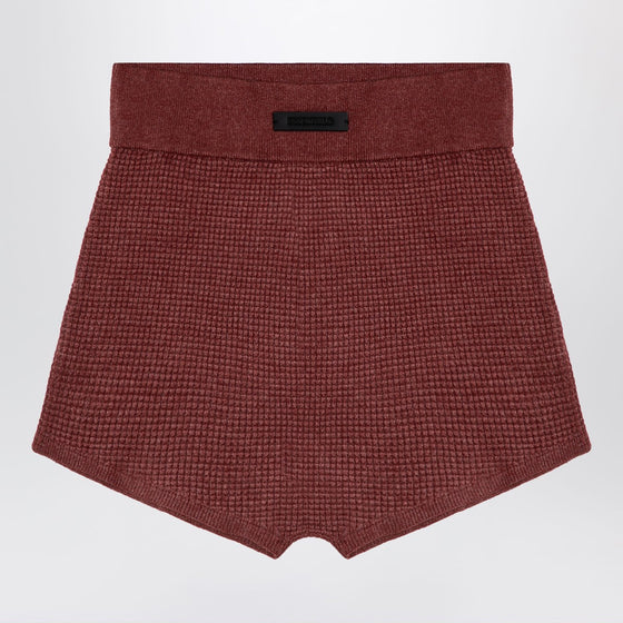 Fear of God Essentials Burgundy Honeycomb Short