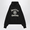 Fear of God Essentials Black hoodie with University logo
