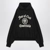 Fear of God Essentials Black hoodie with University logo