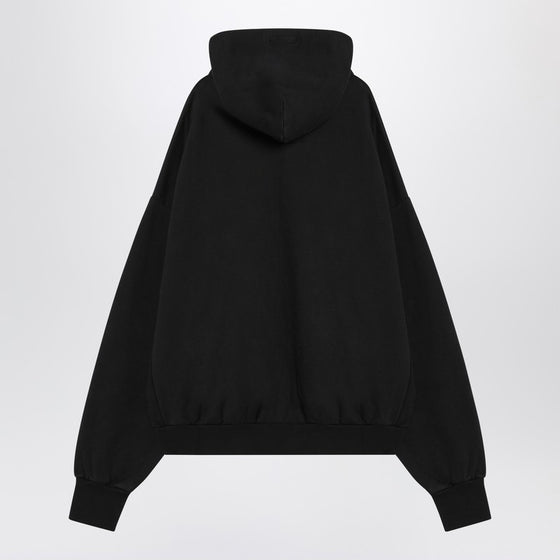 Fear of God Essentials Black hoodie with University logo