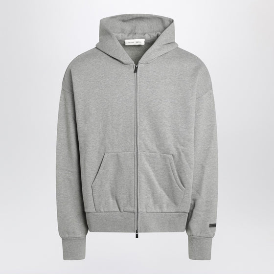 Fear of God Essentials Grey cotton fleece hoodie