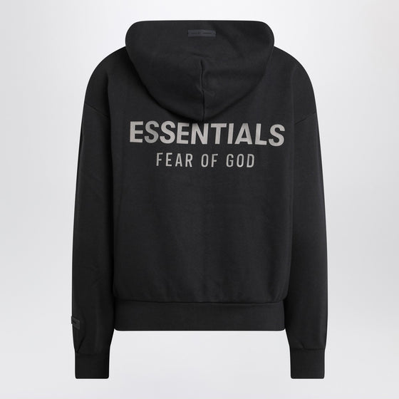 Fear of God Essentials Black cotton fleece hoodie