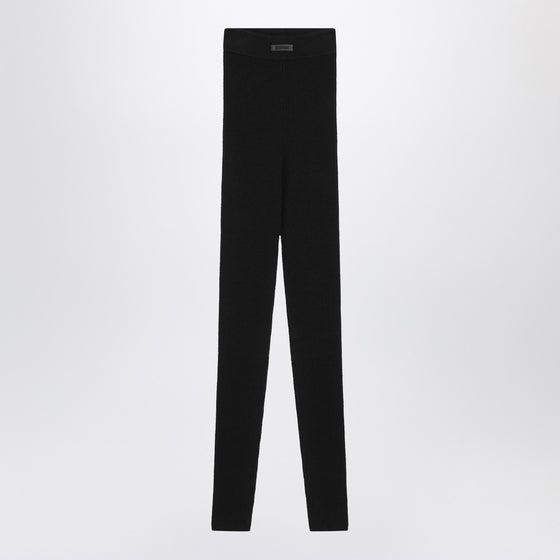 Fear of God Essentials Black leggings in stretch Waffle fabric