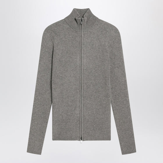 Fear of God Essentials Ribbed grey zip cardigan
