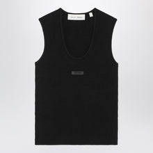  Fear of God Essentials Black tank top in stretch Waffle fabric