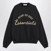 Fear of God Essentials Training 90s black cotton fleece sweatshirt