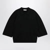 Fear of God Essentials Signature 90s-style knit 3/4-sleeve polo in black
